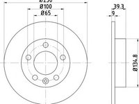 Disc frana plin punte spate SKODA Fabia III Hatchback (NJ3) (An fabricatie 08.2014 - ..., 60 - 125 CP, Diesel, Benzina) - Cod intern: W20140251 - LIVRARE DIN STOC in 24 ore!!!