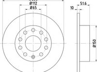 Disc frana plin punte spate VW Golf V Hatchback (1K1) (An fabricatie 10.2003 - 02.2009, 75 - 230 CP, Diesel, Benzina, Benzina/Etanol) - OEM - MAXGEAR: 19-0839 - LIVRARE DIN STOC in 24 ore!!!