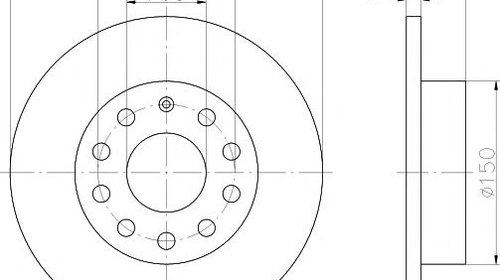 Disc frana plin punte spate VW Golf V Variant