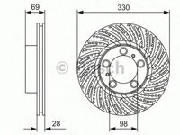 Disc frana PORSCHE 911 (991) (2011 - 2016) Bosch 0 986 479 D25