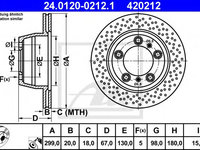 Disc frana PORSCHE BOXSTER (981) (2012 - 2020) ATE 24.0120-0212.1