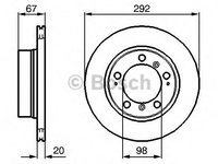 Disc frana PORSCHE BOXSTER (986) (1996 - 2004) Bosch 0 986 479 079