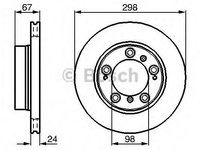 Disc frana PORSCHE BOXSTER (986) - BOSCH 0 986 478 477