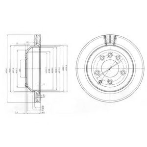 Disc frana PORSCHE CAYENNE (92A) (2010 - 2016) DEL