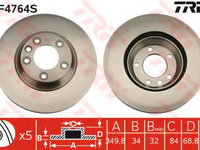 Disc frana PORSCHE CAYENNE (92A) (2010 - 2020) TRW DF4764S