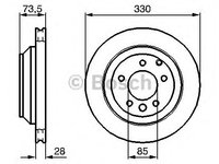 Disc frana PORSCHE CAYENNE (955) - OEM - MAXGEAR: 19-1833SPORT - W02747044 - LIVRARE DIN STOC in 24 ore!!!