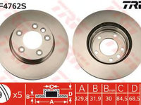 Disc frana PORSCHE CAYENNE (955) - OEM - TRW: DF4762S - Cod intern: W02080485 - LIVRARE DIN STOC in 24 ore!!!