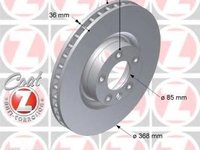 Disc frana PORSCHE CAYENNE (955), VW TOUAREG (7LA, 7L6, 7L7) - ZIMMERMANN 460.1575.20