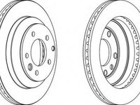 Disc frana PORSCHE CAYENNE (955), VW TOUAREG (7LA, 7L6, 7L7), AUDI Q7 (4L) - FERODO DDF1580