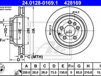 Disc frana PORSCHE CAYENNE (9PA, 955) (2002 - 2010) ATE 24.0128-0169.1 piesa NOUA