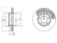 Disc frana PORSCHE CAYENNE (9PA, 955) (2002 - 2010) DELPHI BG9949