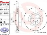 Disc frana PORSCHE MACAN (95B) (2014 - 2020) BREMBO 09.B970.11