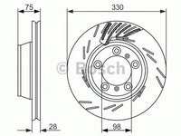 Disc frana PORSCHE MACAN - OEM - BOSCH: 0986479733|0 986 479 733 - Cod intern: W02654461 - LIVRARE DIN STOC in 24 ore!!!