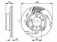 Disc frana PORSCHE PANAMERA (970) (2009 - 2016) BOSCH 0 986 479 733 piesa NOUA