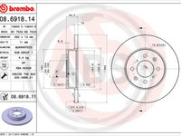 Disc frana punte fata (08691811 ABS) ROVER