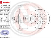 Disc frana punte fata (08723811 ABS) Citroen,PEUGEOT,PEUGEOT (DF-PSA)