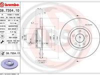 Disc frana punte fata (08735411 ABS) ALFA ROMEO