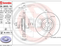 Disc frana punte fata (09800311 ABS) Citroen,FIAT,LANCIA,PEUGEOT