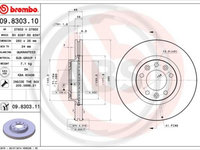 Disc frana punte fata (09830311 ABS) PEUGEOT,PEUGEOT (DF-PSA)