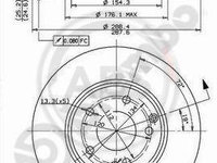 Disc frana punte fata (09841111 ABS) MERCEDES-BENZ