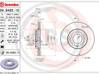 Disc frana punte fata (09848311 ABS) SKODA,VW