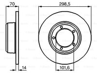 Disc frana punte fata (0986478827 BOSCH) LAND ROVER