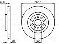 Disc frana punte fata (0986478963 BOSCH) LANCIA