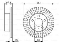 Disc frana punte fata (0986479480 BOSCH) VOLVO