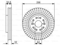 Disc frana punte fata (0986479485 BOSCH) LEXUS,TOYOTA