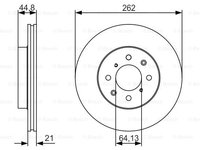 Disc frana punte fata (0986479R80 BOSCH) HONDA,MG,ROVER