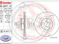 Disc frana punte fata (09907711 ABS) SUBARU,TOYOTA