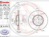 Disc frana punte fata (09979011 ABS) TOYOTA