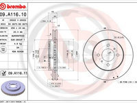 Disc frana punte fata (09A11611 ABS) HAFEI,MITSUBISHI,PROTON