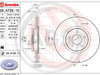 Disc frana punte fata (09A72811 ABS) FORD,VOLVO,VOLVO (CHANGAN)