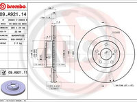 Disc frana punte fata (09A92111 ABS) SUBARU,TOYOTA