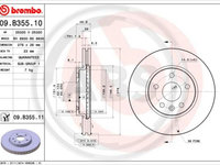 Disc frana punte fata (09B35511 ABS) CHEVROLET,OPEL,VAUXHALL