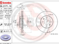 Disc frana punte fata (09C17111 ABS) HYUNDAI,HYUNDAI (BEIJING),KIA,KIA (DYK)