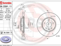 Disc frana punte fata (09D39111 ABS) OPEL,VAUXHALL