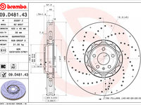 Disc frana punte fata (09D48143 BREMBO) AUDI