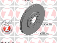 Disc frana punte fata (100123520 ZIMMERMANN) AUDI,SEAT,SKODA,VW,VW (FAW),VW (SVW)