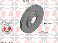 Disc frana punte fata (100124620 ZIMMERMANN) AUDI