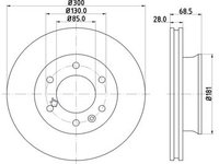 Disc frana punte fata (12108517 MTR) MERCEDES-BENZ,VW