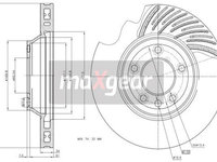 Disc frana punte fata (191836 MAXGEAR) AUDI,PORSCHE,VW