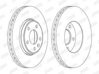 Disc frana punte fata (562241JC1 JURID) NISSAN,OPEL,RENAULT,VAUXHALL