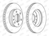 Disc frana punte fata (569136J JURID) MERCEDES-BENZ,VW