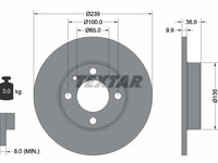 Disc frana punte fata (92009303 TEXTAR) AUDI,SEAT,VW