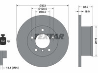 Disc frana punte fata (92020300 TEXTAR) MERCEDES-BENZ,PUCH