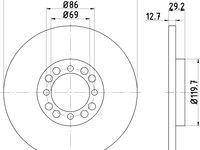 Disc frana punte fata (92031000 TEXTAR) VOLVO