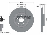 Disc frana punte fata (92046803 TEXTAR) ALFA ROMEO,DODGE,FIAT,KIA,LANCIA,OPEL,VAUXHALL