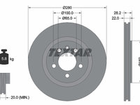 Disc frana punte fata (92057100 TEXTAR) SEAT,VW